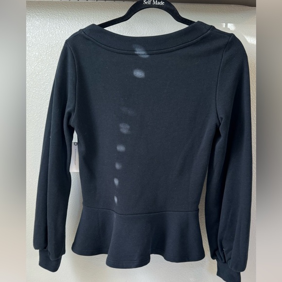 Maeve by Anthropologie black pullover peplum blouse - Picture 6 of 8